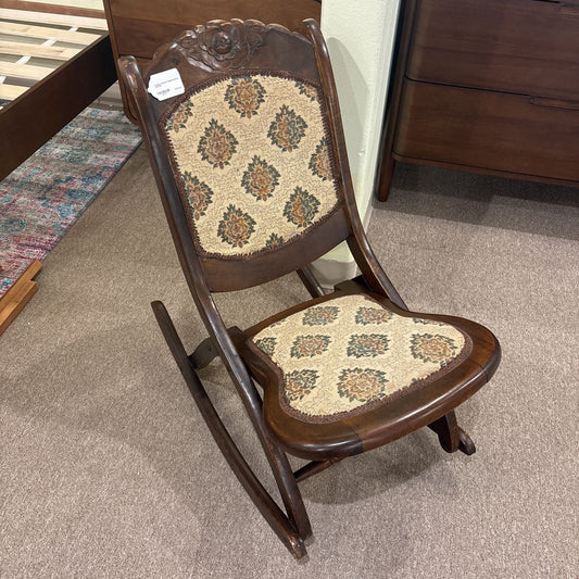 Antique Victorian Folding Rocking Chair U ACCENT CHAIRS