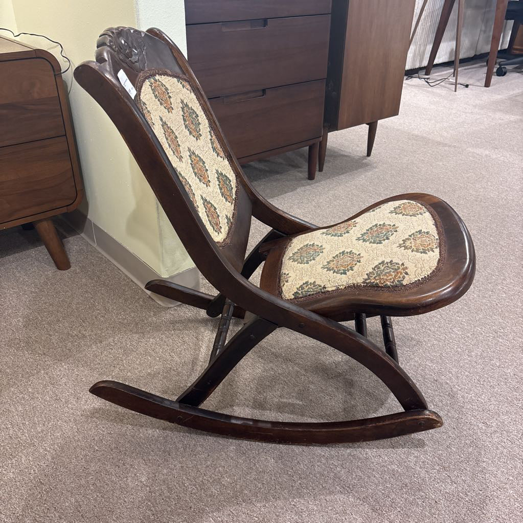 Antique Victorian Folding Rocking Chair