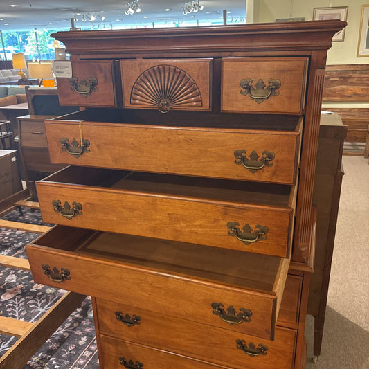 Vintage Solid Hard Rock Maple Chest of Drawers
