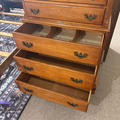 Vintage Solid Hard Rock Maple Chest of Drawers