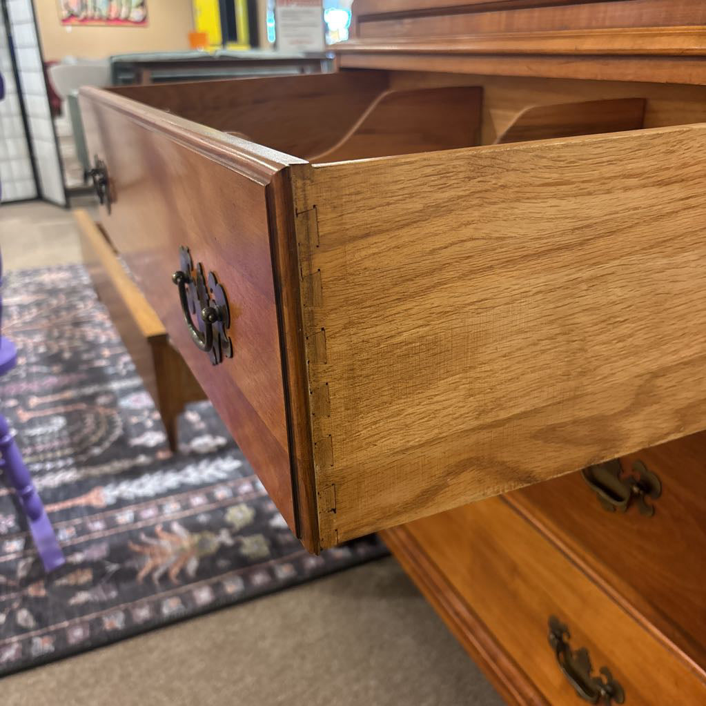 Vintage Solid Hard Rock Maple Chest of Drawers
