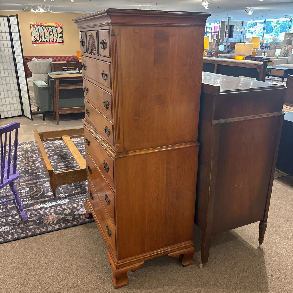 Vintage Solid Hard Rock Maple Chest of Drawers
