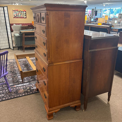 Vintage Solid Hard Rock Maple Chest of Drawers