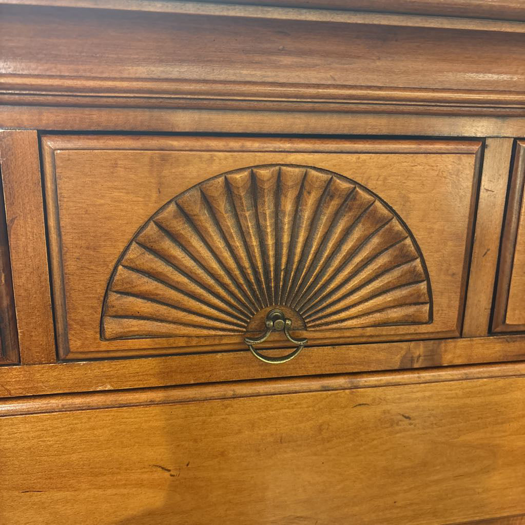 Vintage Solid Hard Rock Maple Chest of Drawers