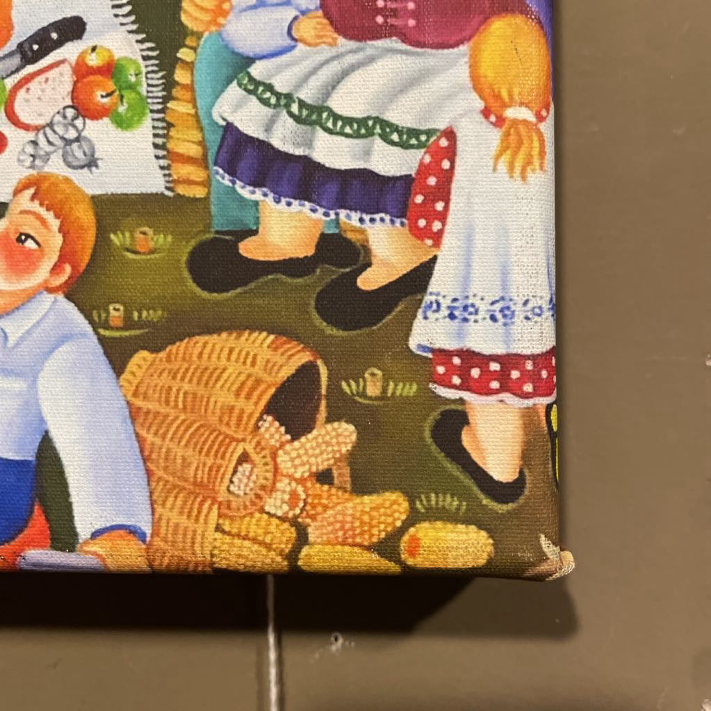 Colorful Peasant Picnic Canvas Art