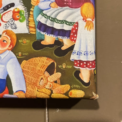 Colorful Peasant Picnic Canvas Art
