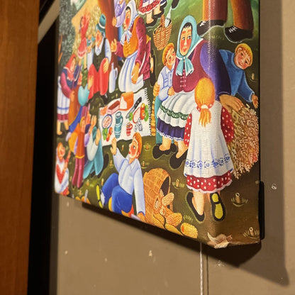 Colorful Peasant Picnic Canvas Art