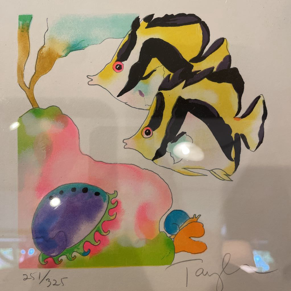 Colorful Fish and Coral Illustration, Framed ART