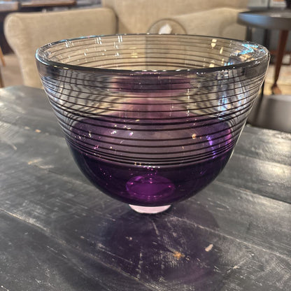 Singed Purple Glass Bowl