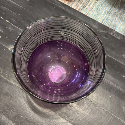 Singed Purple Glass Bowl