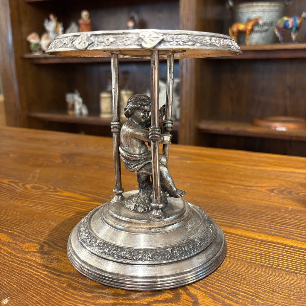 Late 1800's Victorian Candle Holder w/ Cherub Base SMALLS