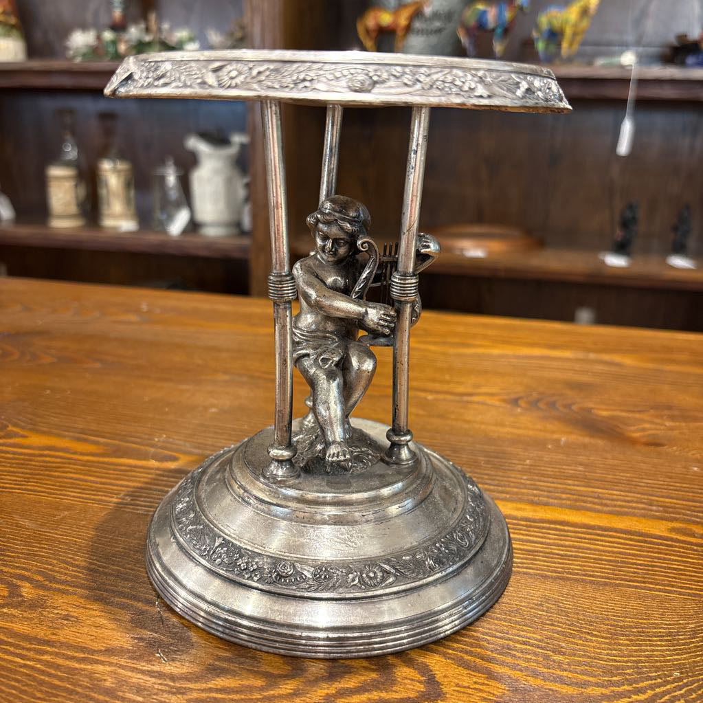 Late 1800's Victorian Candle Holder w/ Cherub Base SMALLS