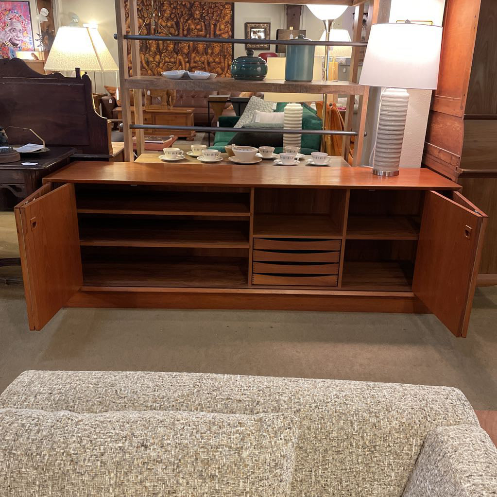 MCM Walnut Credenza with Folding Doors