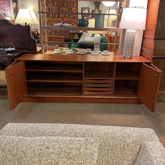 MCM Walnut Credenza with Folding Doors C CABINETS