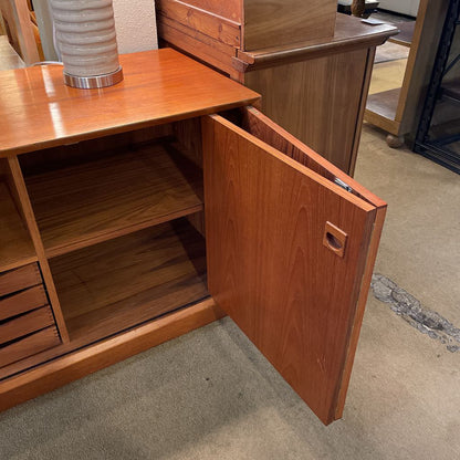 MCM Walnut Credenza with Folding Doors