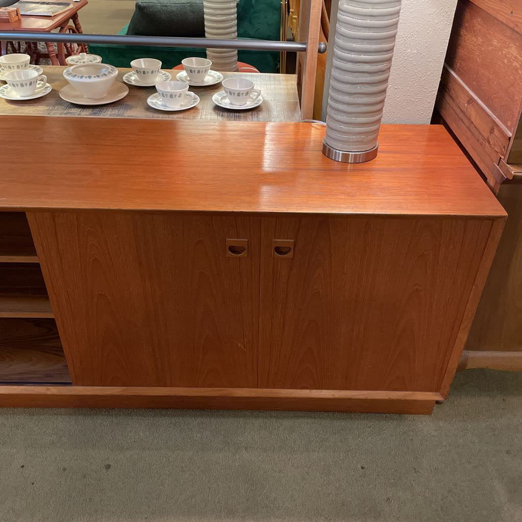 MCM Walnut Credenza with Folding Doors