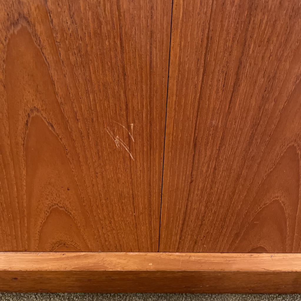 MCM Walnut Credenza with Folding Doors