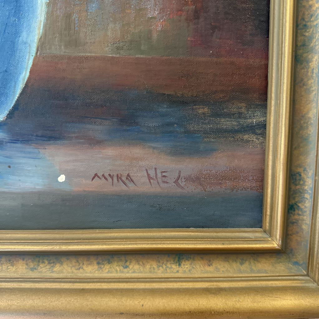 Original Antique Myra Helm Still Life ART