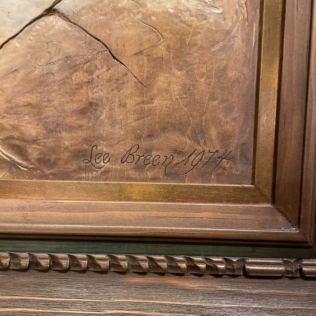 3D Relief Inebraited Monk Wood Art