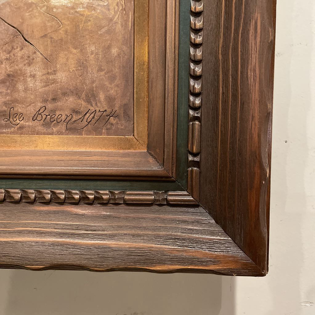 3D Relief Inebraited Monk Wood Art