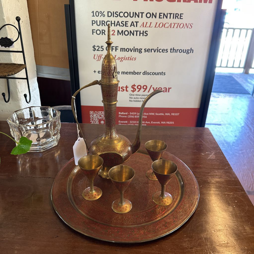 Vintage Indian Tea Service for 4 SMALLS