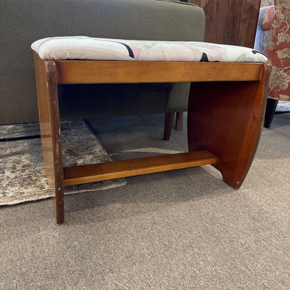 Contemporary Floral Patterned Bench