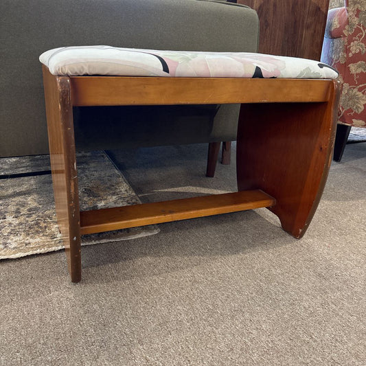 Contemporary Floral Patterned Bench