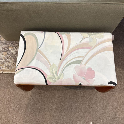 Contemporary Floral Patterned Bench