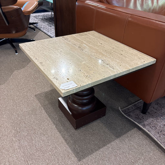 MCM Travertine Side Table