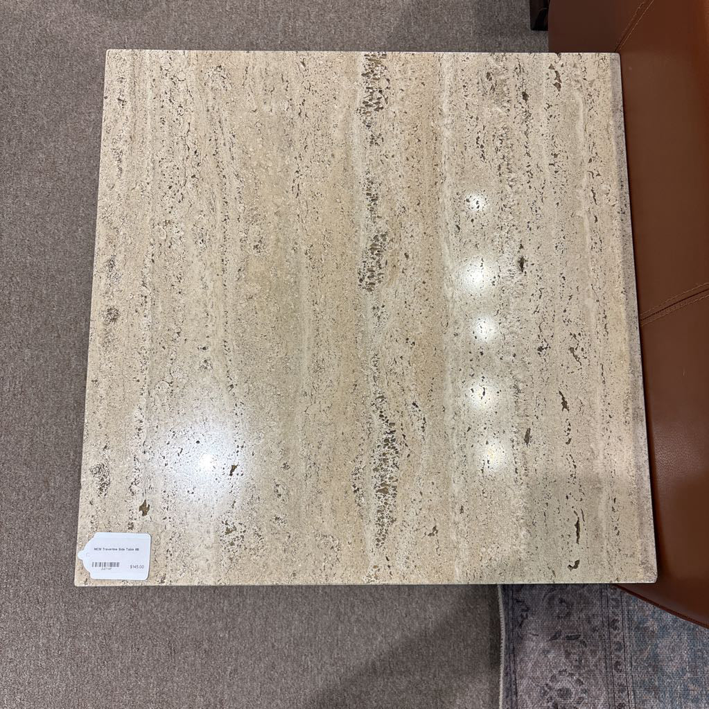 MCM Travertine Side Table