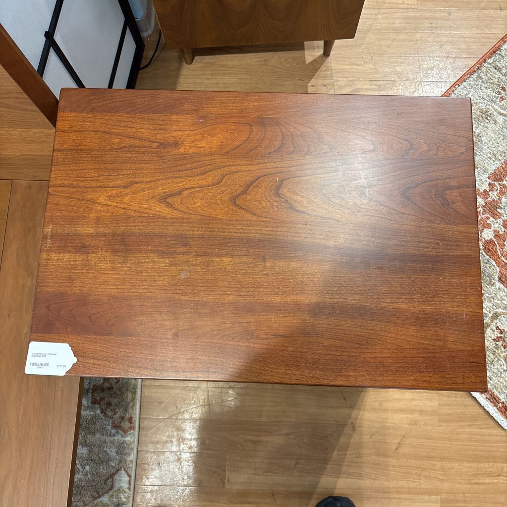 Contemporary 2 Drawer Nightstand