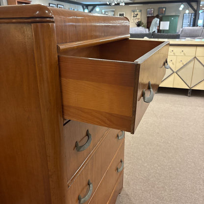Vintage 4 Drawer Waterfall Highboy (AS IS)
