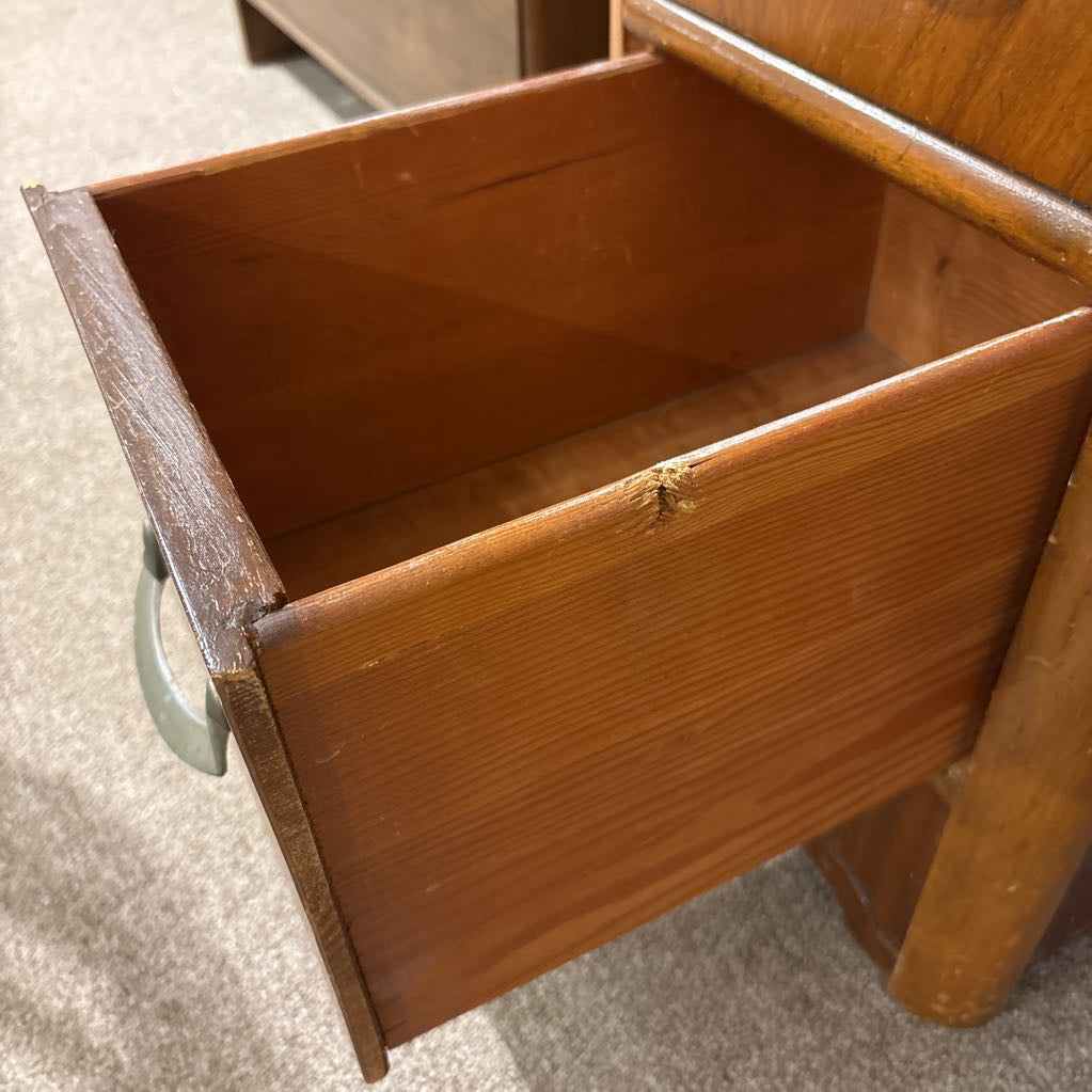 Vintage Waterfall 5 Drawer Dressing Table