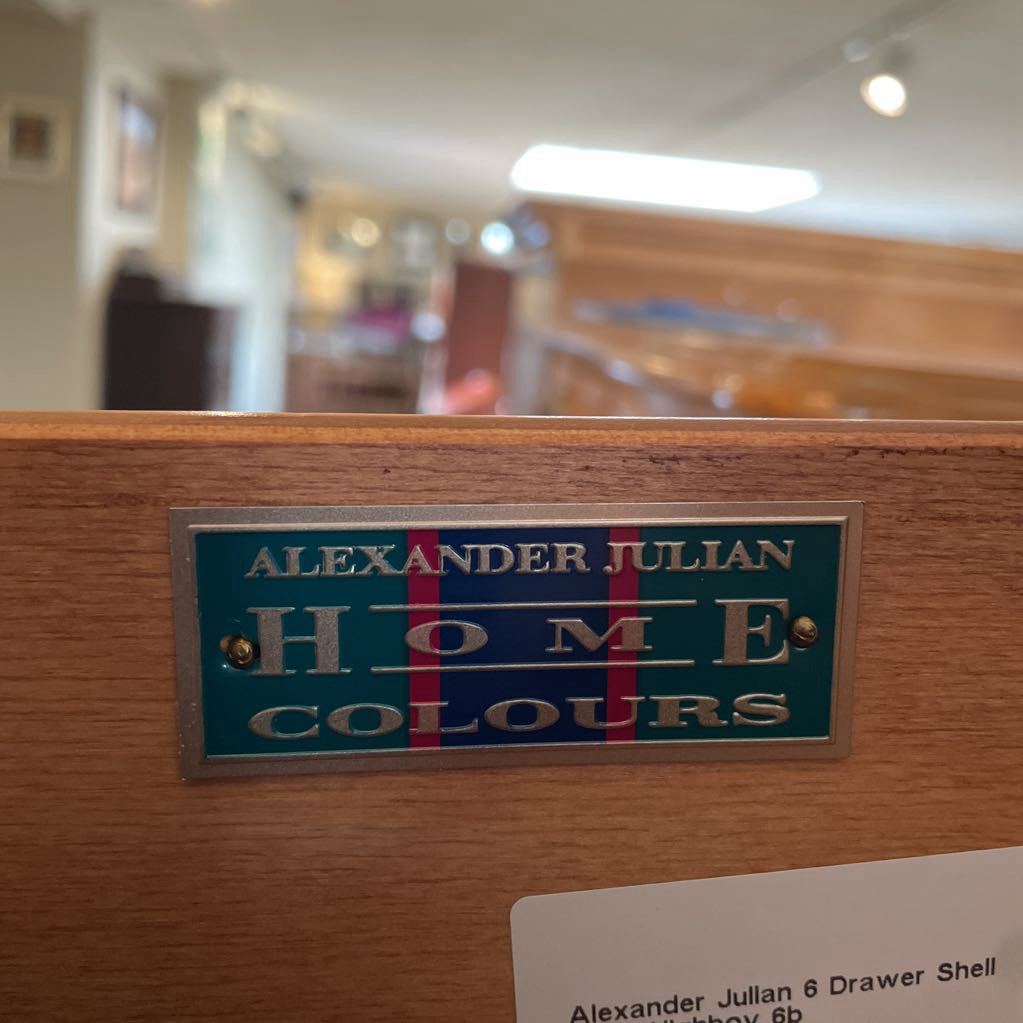 Alexander Julian 6 Drawer Shell Motif Highboy