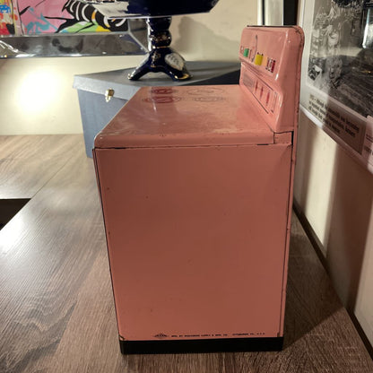 Vintage Pink Metal Play Stove