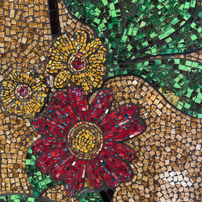 Glass Floral Mosaic Wall Art ART