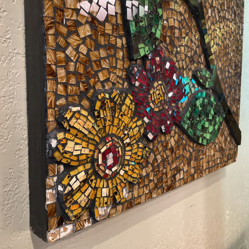 Glass Floral Mosaic Wall Art ART