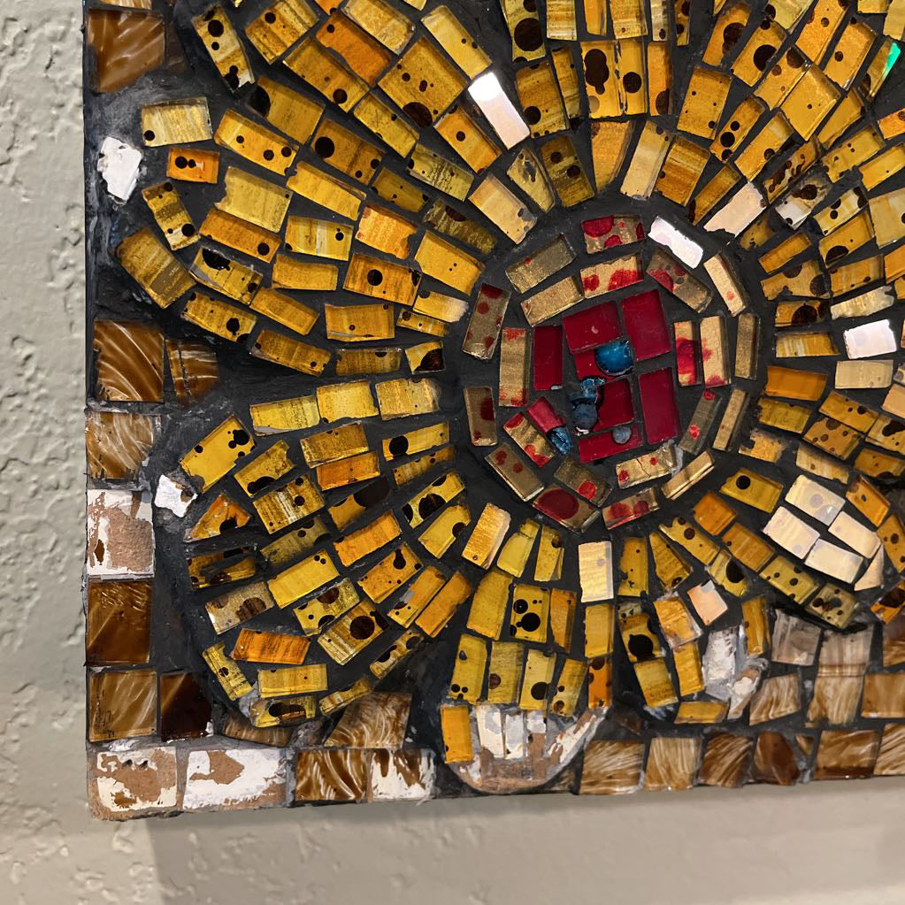 Glass Floral Mosaic Wall Art ART