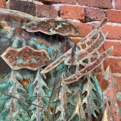 Oxidized Bronze Moose & Ship 3D Metal Light Up Wall Art