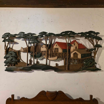 3D Buiding and Ships Wall Art