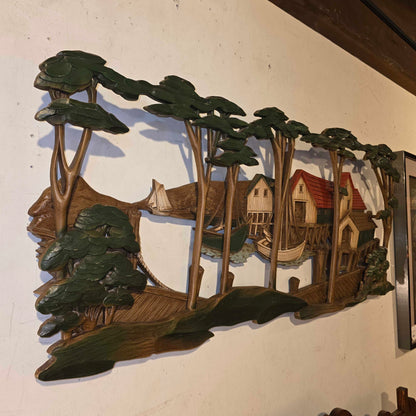 3D Buiding and Ships Wall Art