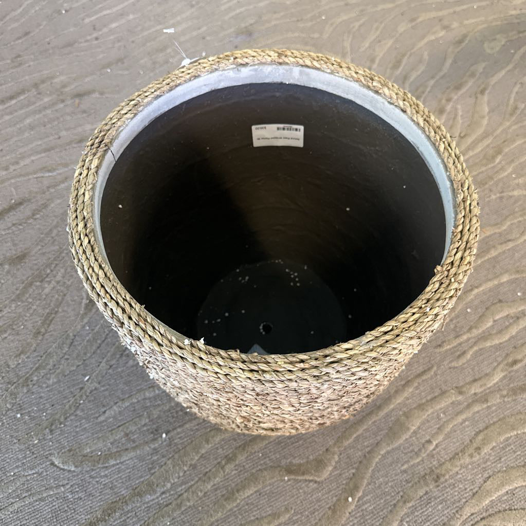 Natural Rope Wrapped Planter