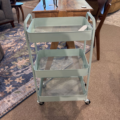 Baby Blue Rolling Cart