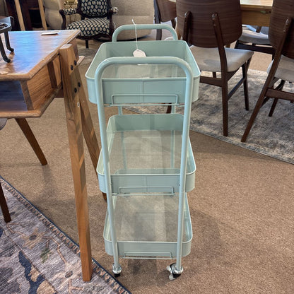 Baby Blue Rolling Cart