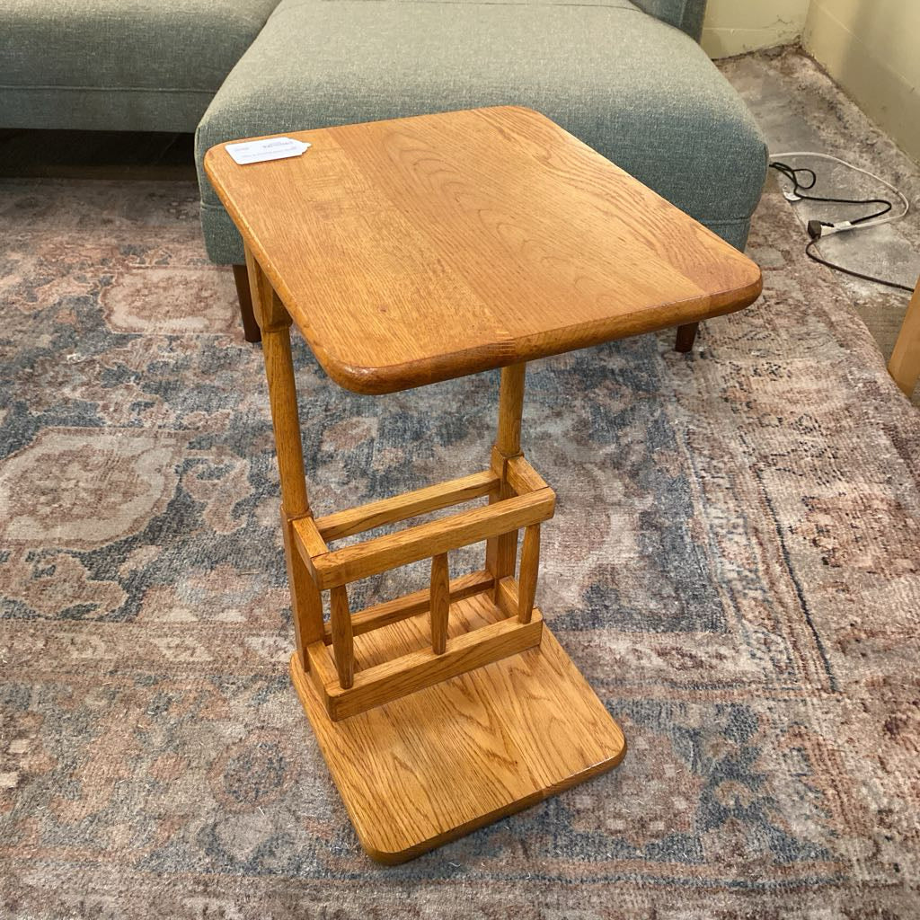 Vintage Wood Magazine C Table