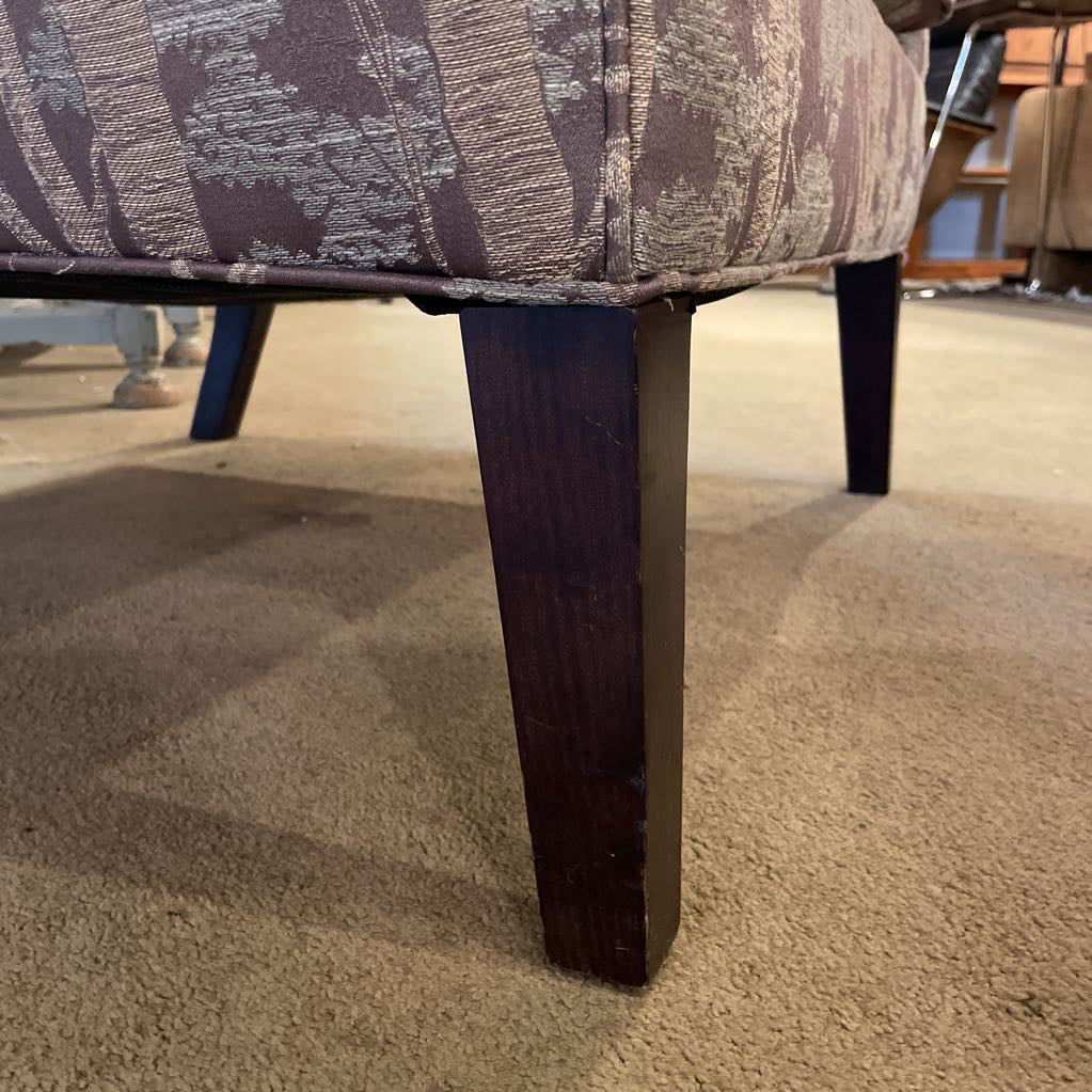 Dark Taupe Forest Upholstery Wooden Leg Accent Chair