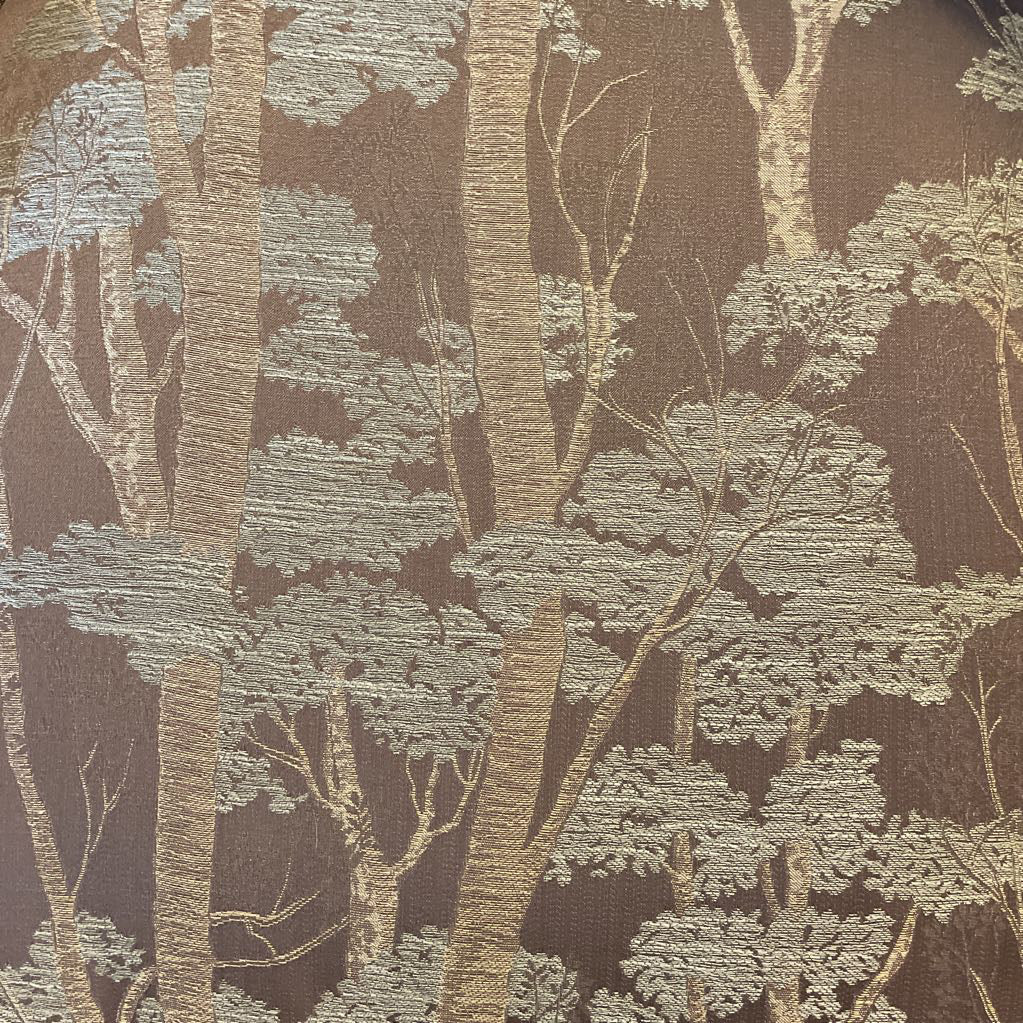Dark Taupe Forest Upholstery Wooden Leg Accent Chair