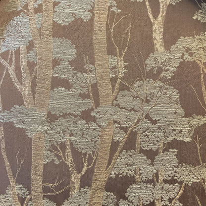 Dark Taupe Forest Upholstery Wooden Leg Accent Chair