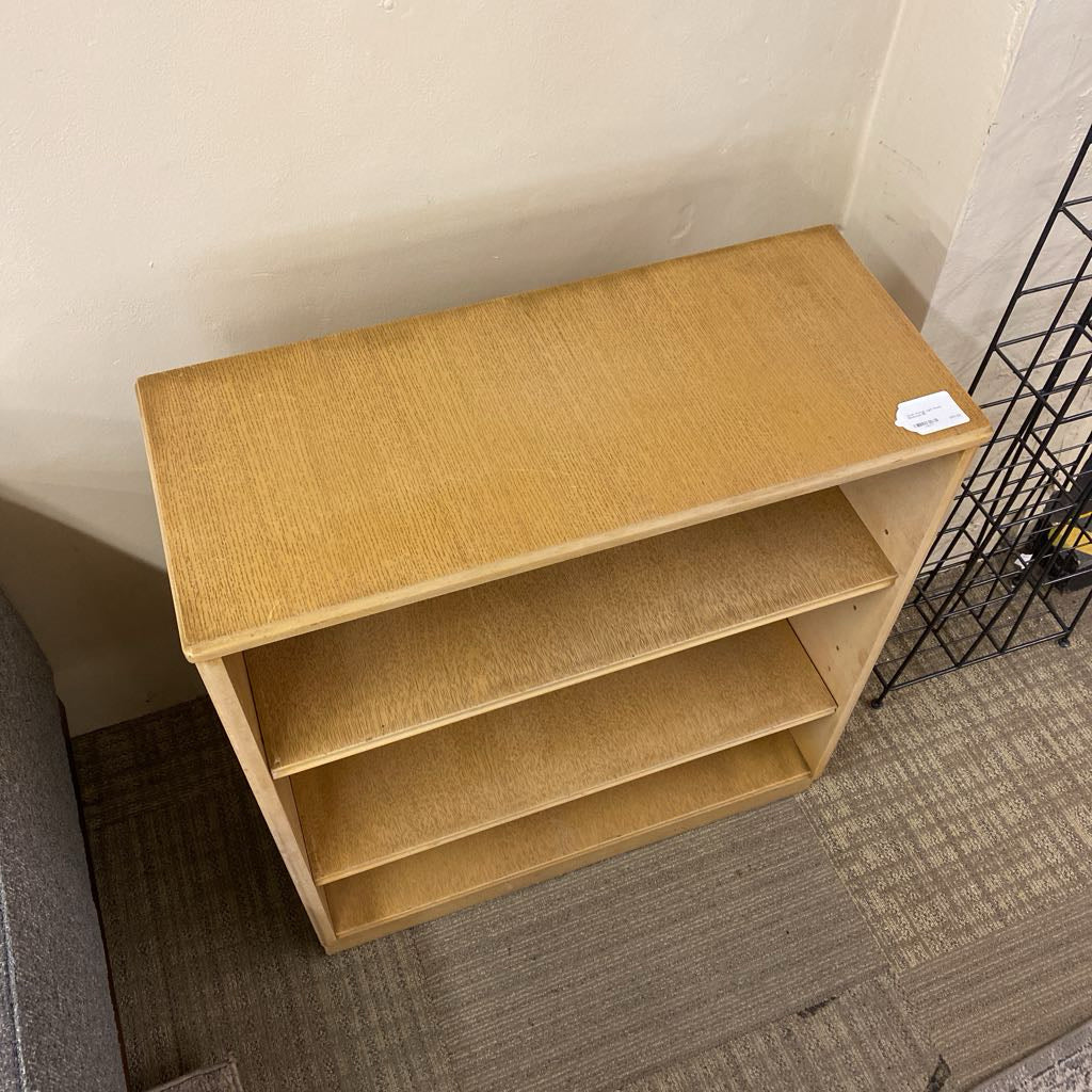 Small Vintage Light Wood Bookcase