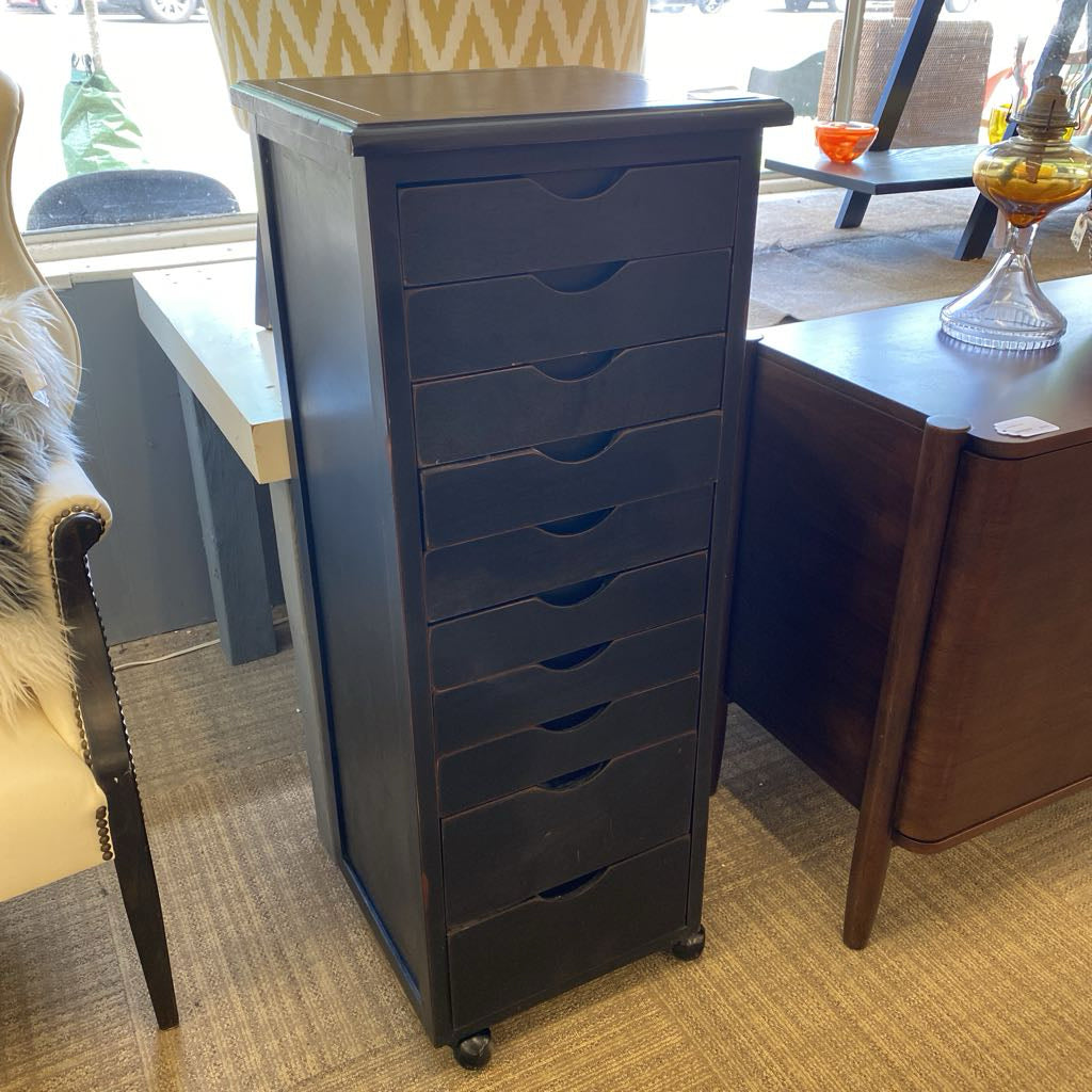 Small Narrow Ten Drawer Chest